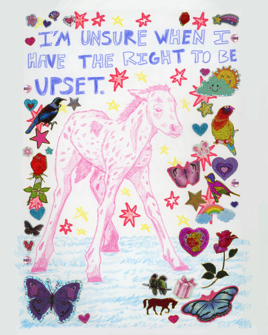 I’m Unsure When I Have The Right To Be Upset Print