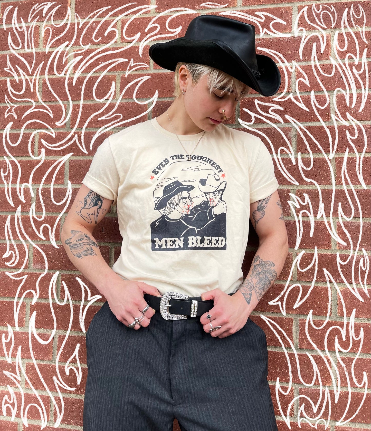 Even The Toughest Men Bleed Tee