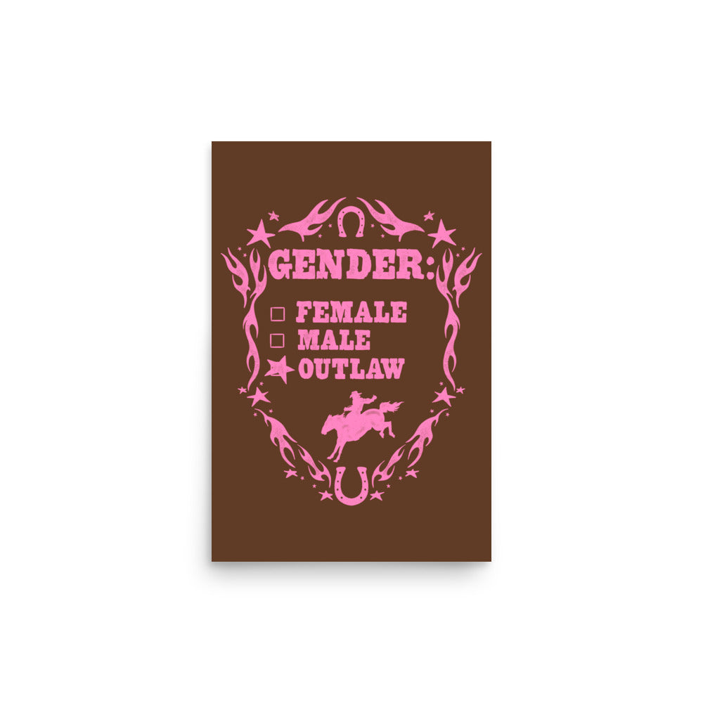 Gender Outlaw Print (Brown and Pink)