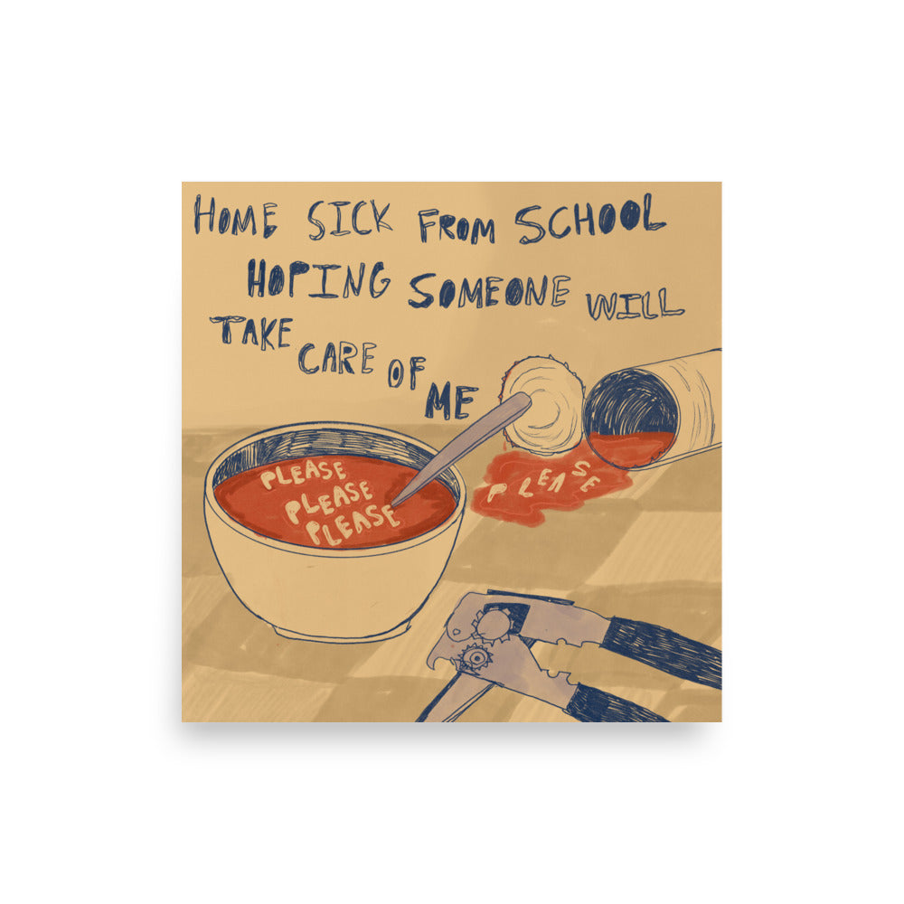 Home Sick From School Print