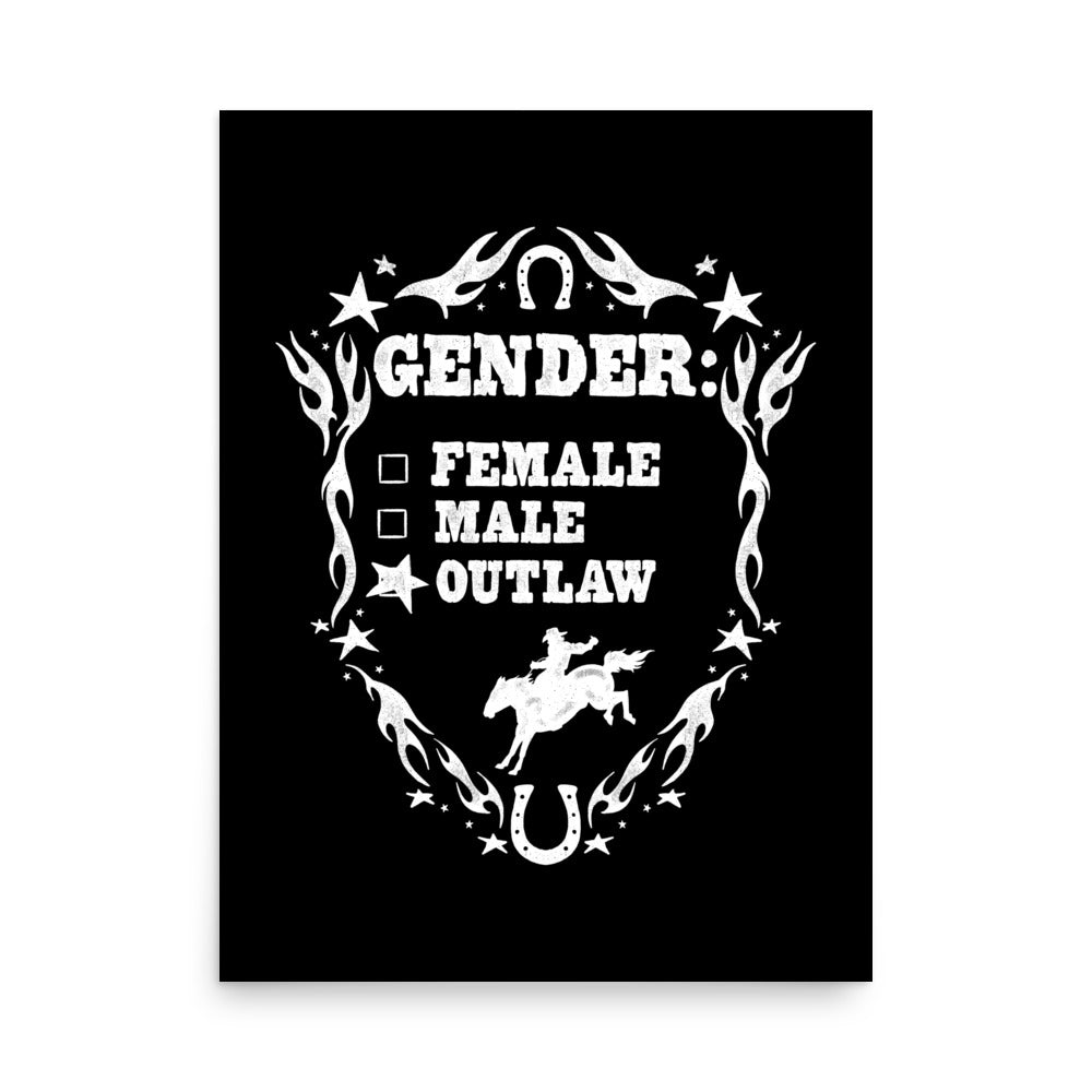 Gender Outlaw Print (Black and White)