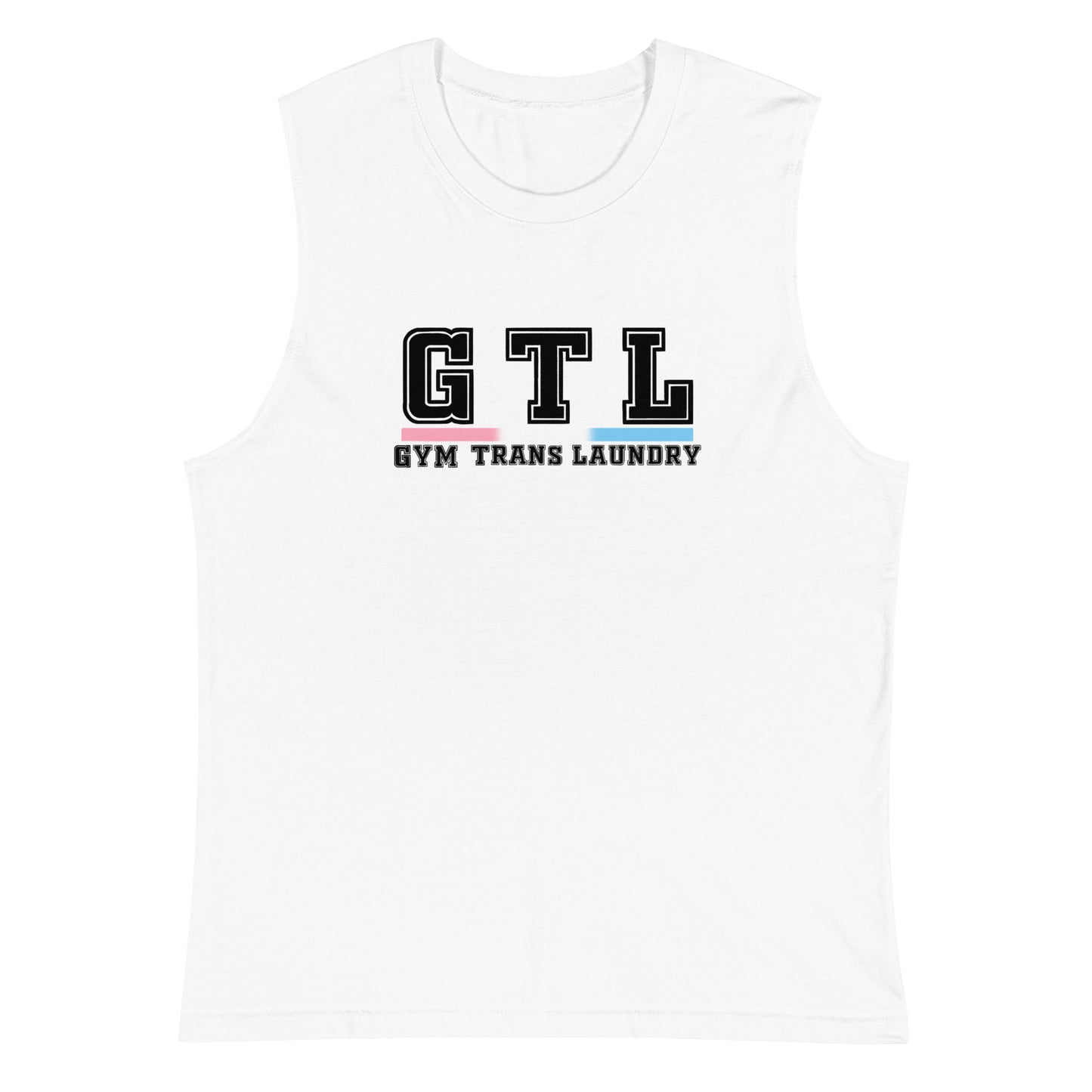 Gym Trans Laundry Tank (black text)