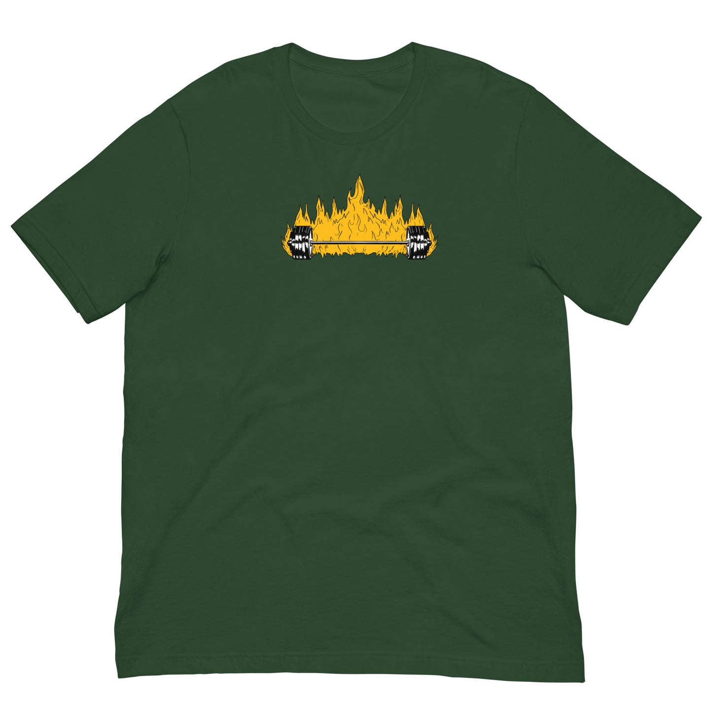 Flaming Barbell Tee