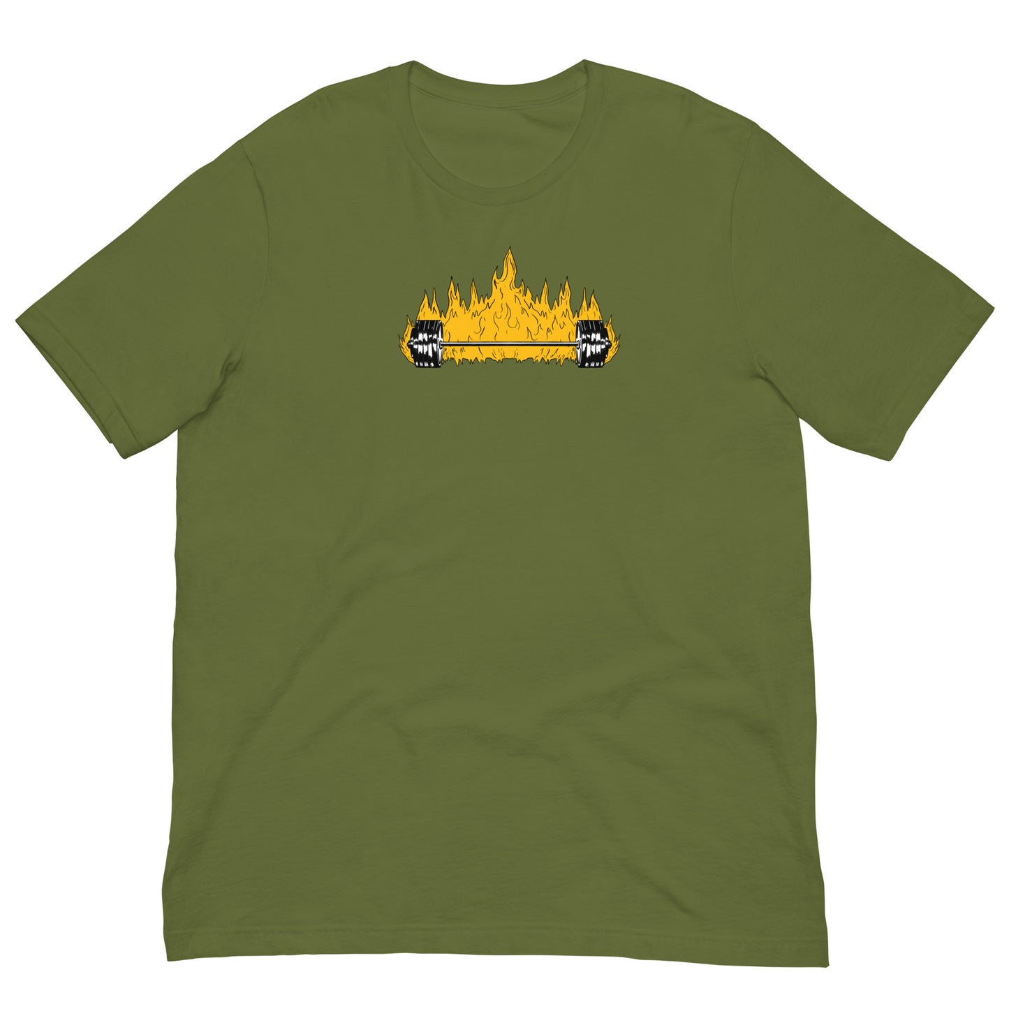 Flaming Barbell Tee