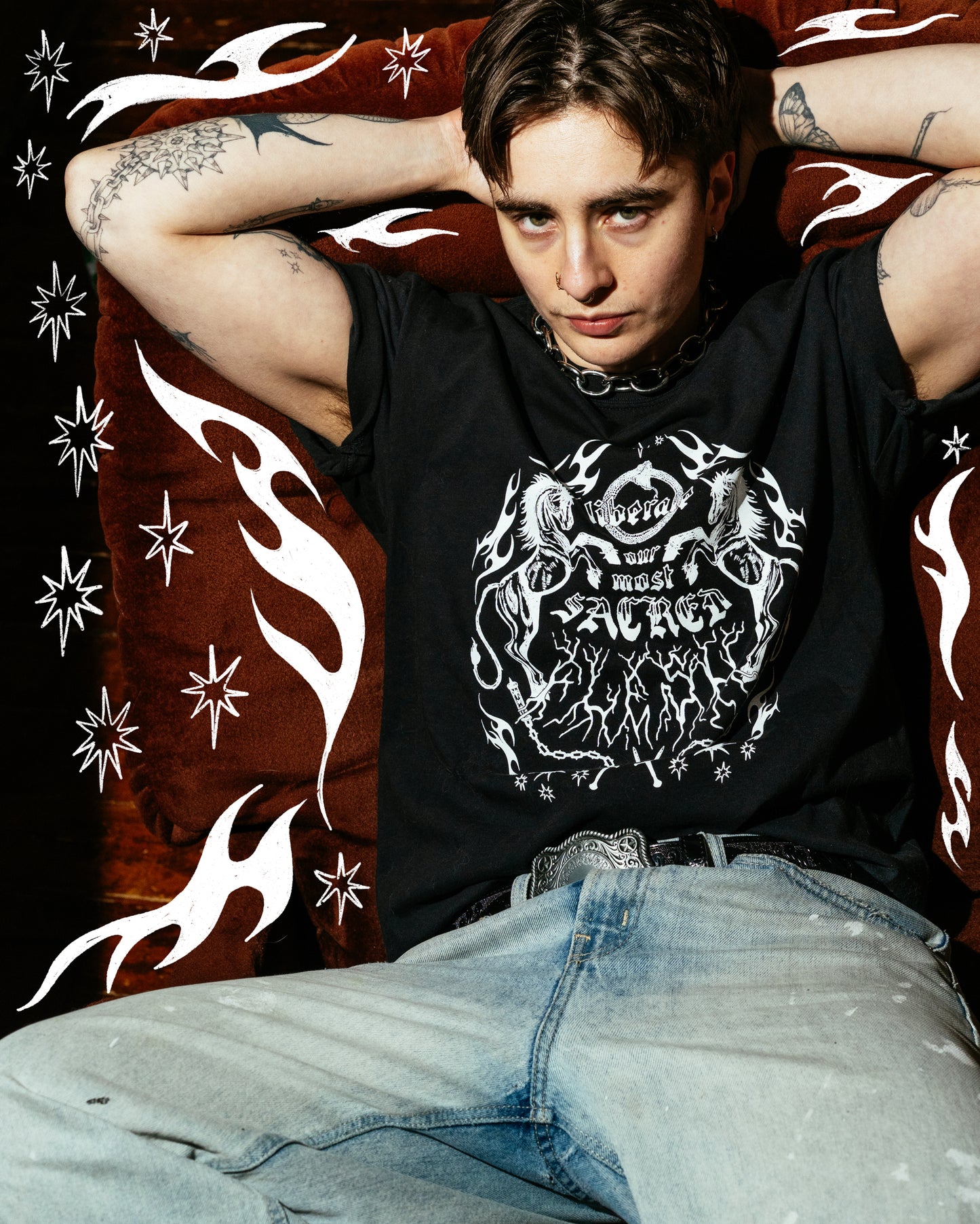 Liberate Our Most Sacred Flesh Heavy Weight Cotton Tee