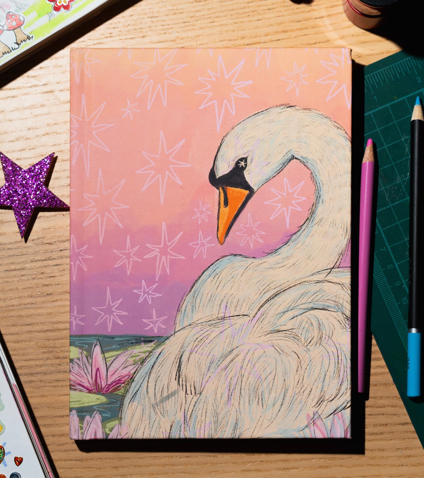 Swan Hardcover Matte Journal