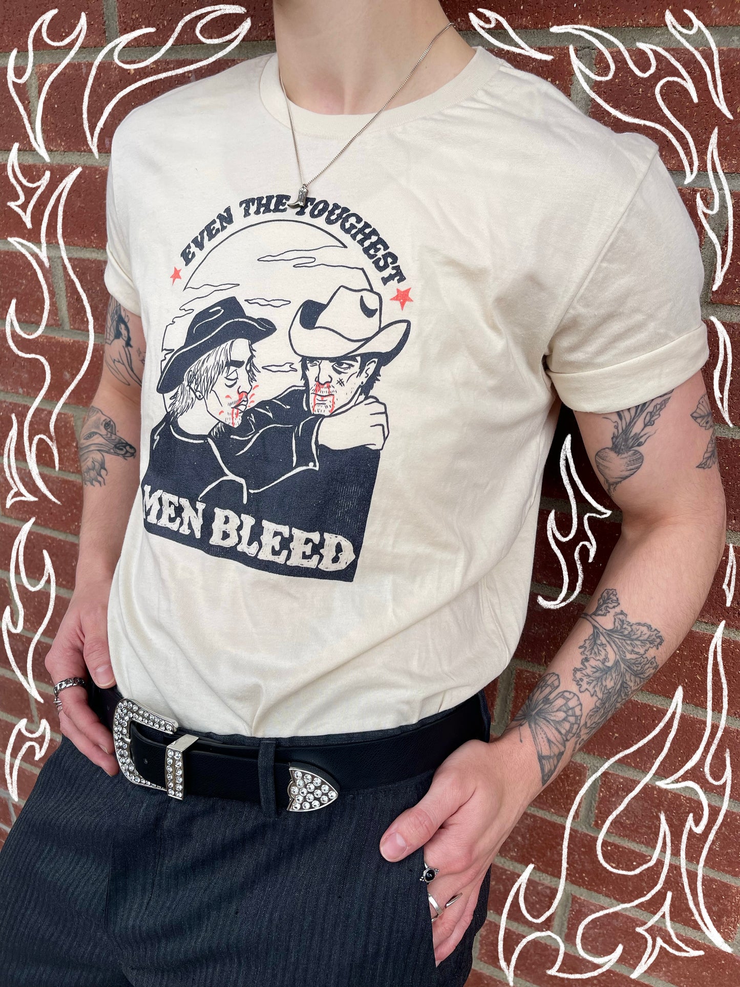 Even The Toughest Men Bleed Tee