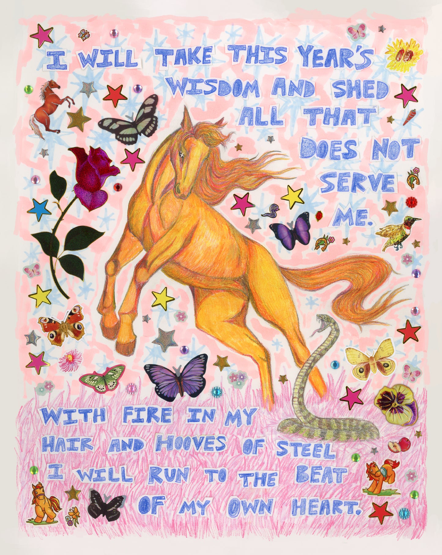 With Fire In My Hair and Hooves of Steel Print