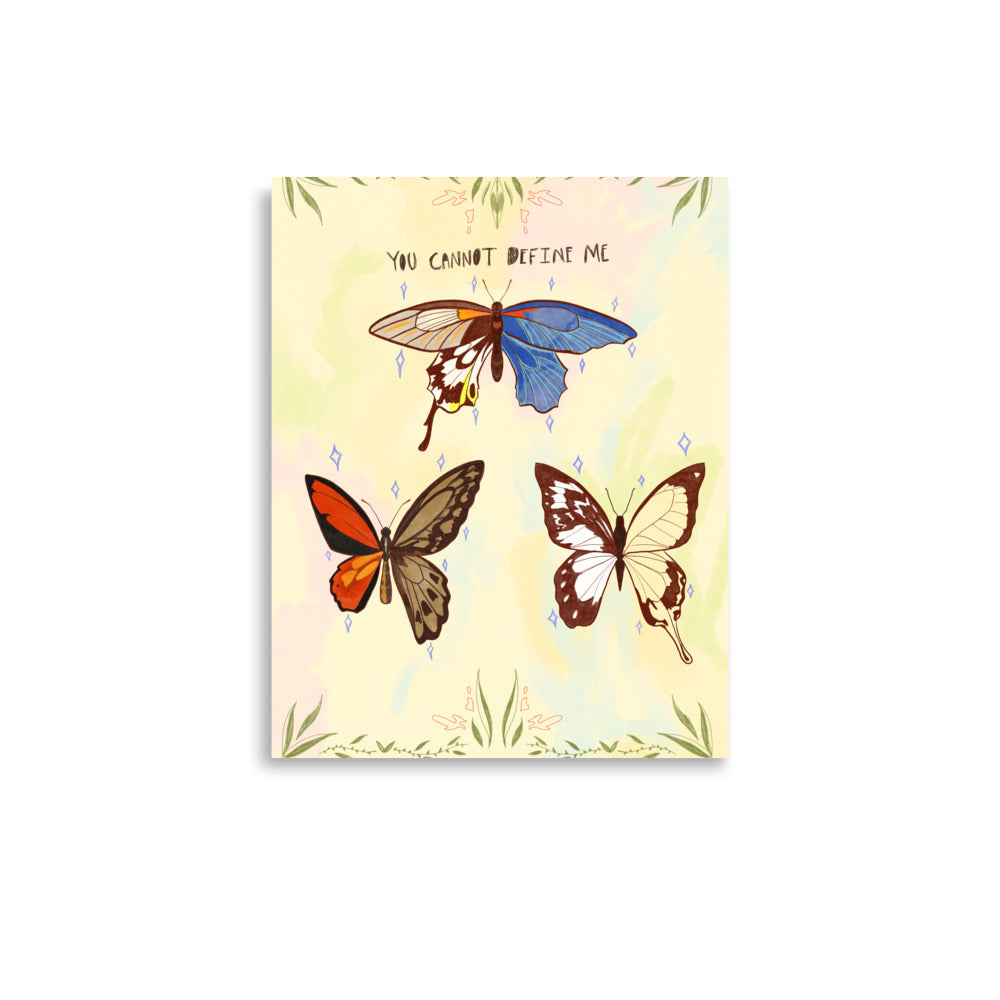 You Cannot Define Me (Gynandromorph Butterflies) Print