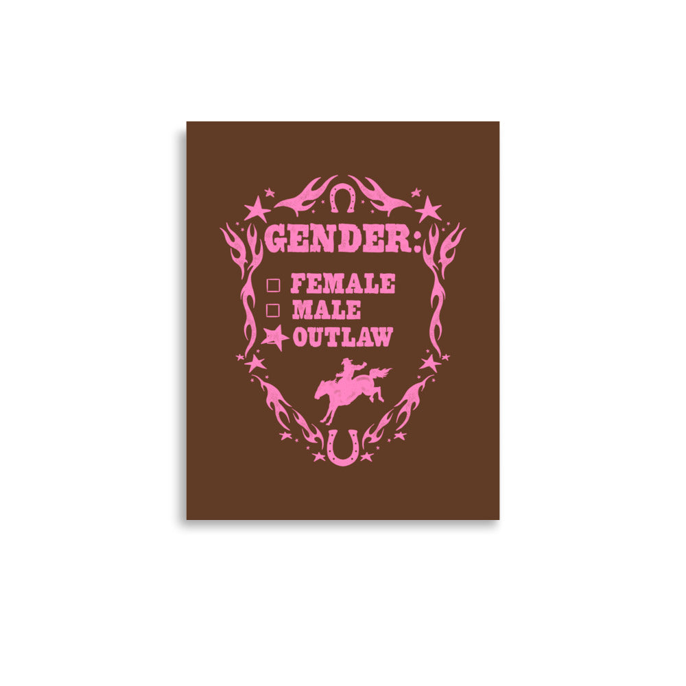 Gender Outlaw Print (brown & pink)