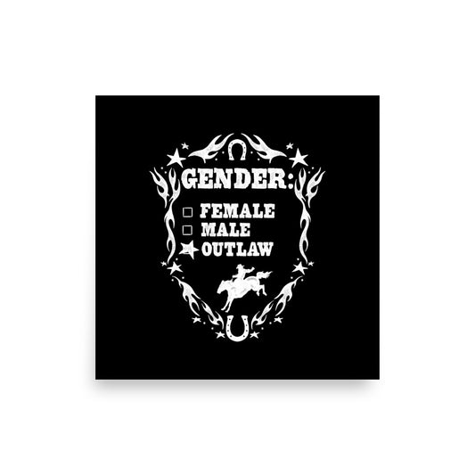 Gender Outlaw Print (Black and White)