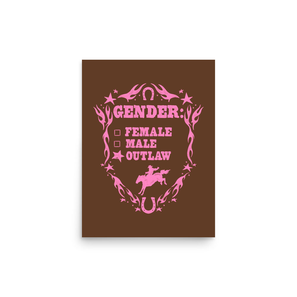 Gender Outlaw Print (Brown and Pink)