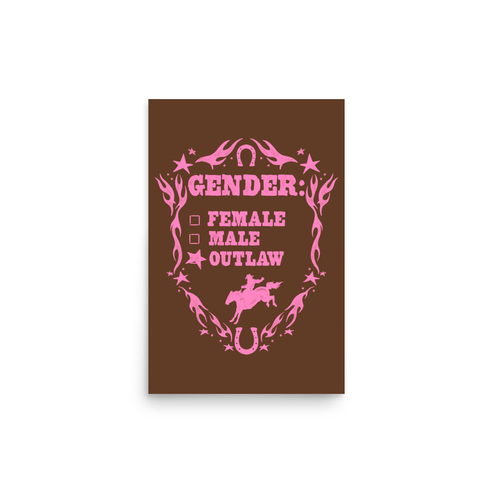 Gender Outlaw Print (brown & pink)