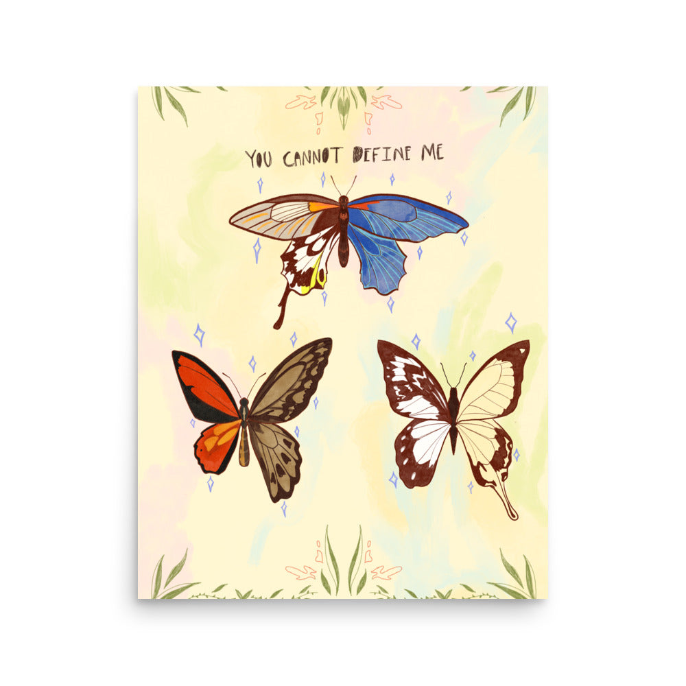 You Cannot Define Me (Gynandromorph Butterflies) Print