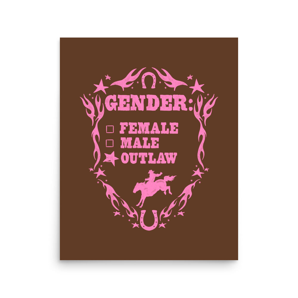 Gender Outlaw Print (Brown and Pink)