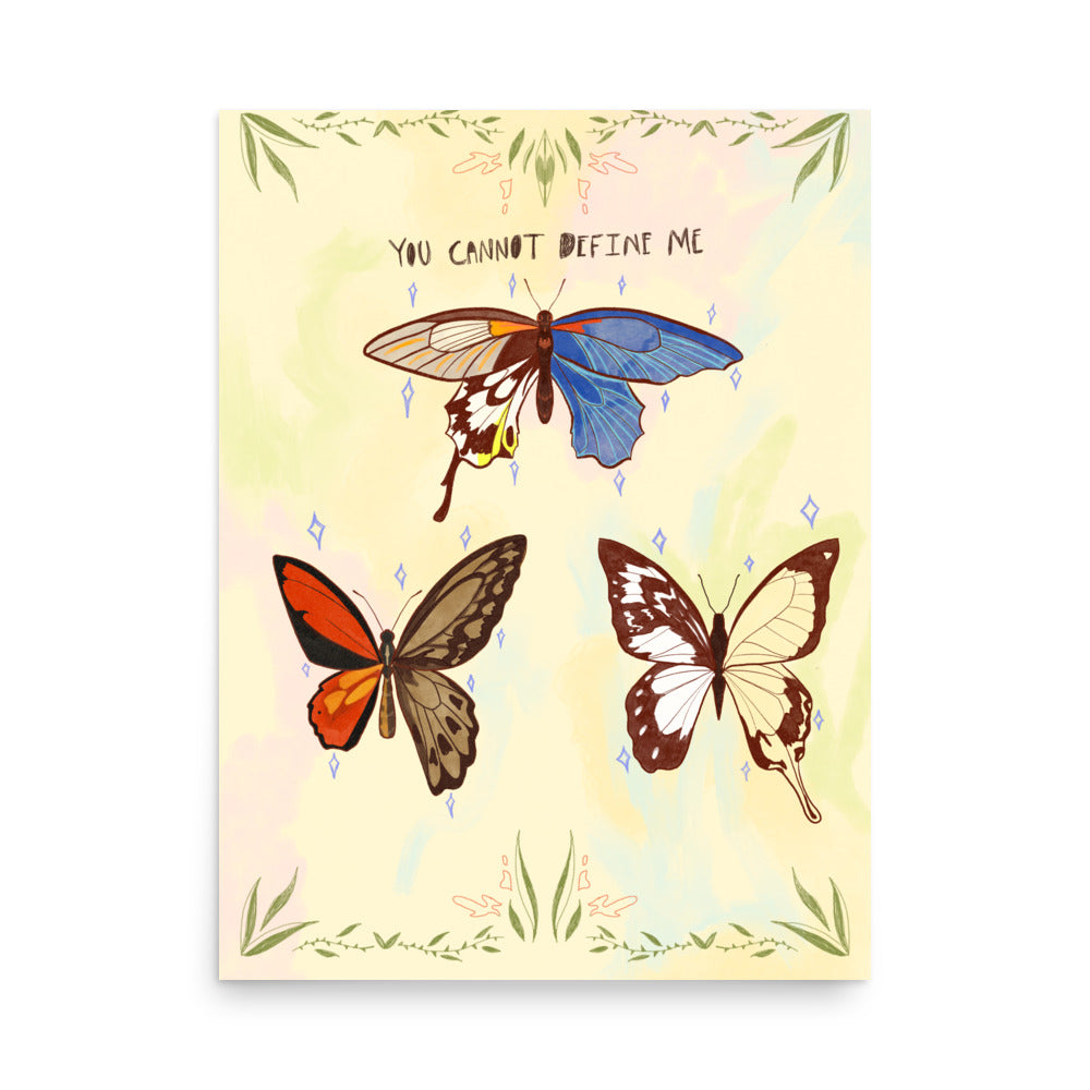 You Cannot Define Me (Gynandromorph Butterflies) Print