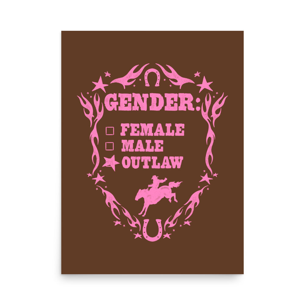 Gender Outlaw Print (Brown and Pink)