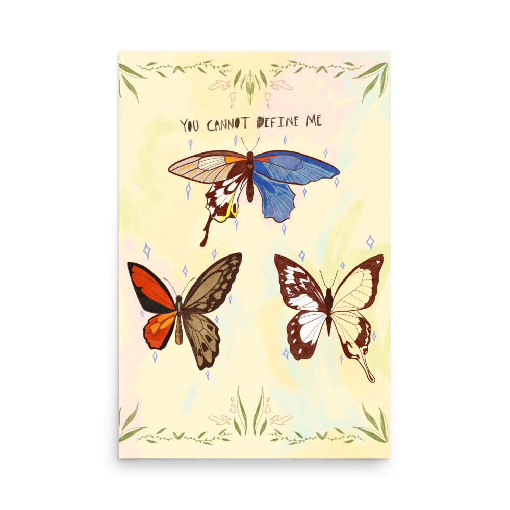 You Cannot Define Me (Gynandromorph Butterflies) Print