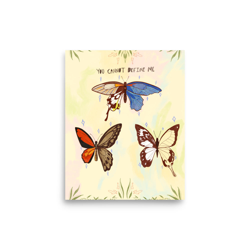 You Cannot Define Me (Gynandromorph Butterflies) Print