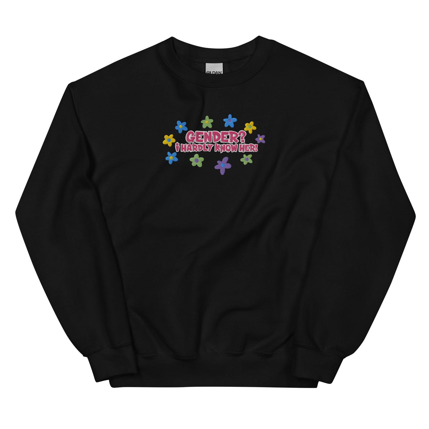 Gender? I Hardly Know Her! Embroidered Sweatshirt