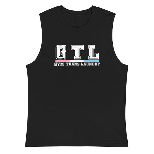 Gym Trans Laundry Tank (white text)