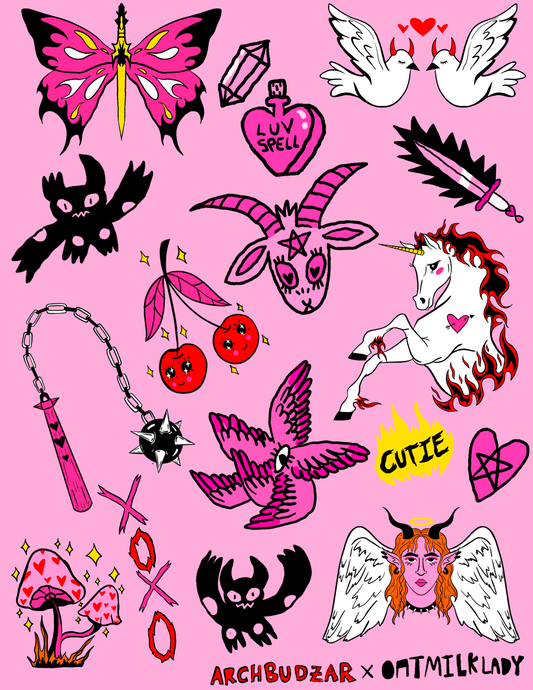 Luv Spell Sticker Sheet