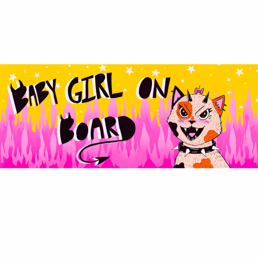 Baby Girl On Board Bumper Sticker